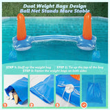YCFUN Pool Toys - Swimming Pool Basketball & Volleyball Sets Incl Inflatable Pool Volleyball Net, Floating Basketball Hoop and Water Football