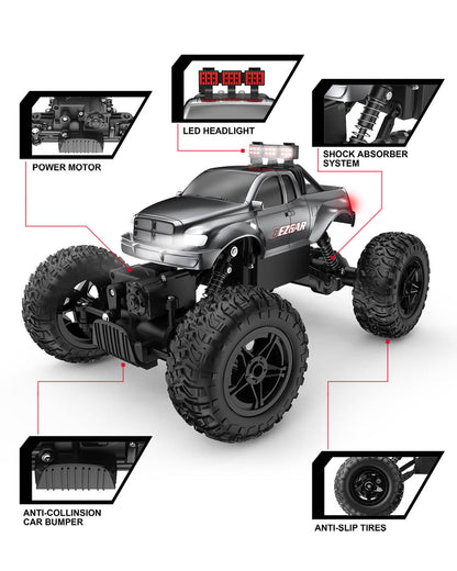 YCFUN TC141 Toy Grade 1:14 Scale Remote Control Car, All Terrains Electric Toy Off Road RC Truck