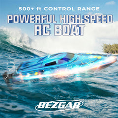 YCFUN TX121 RC Boat - Remote Control Boat for Pools and Lakes, 2.4GHz Racing RC Boats for Adults and Kids, Top Speed 20+MPH