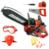 YCFUN Power Construction Tool Electric Chainsaw Toy Play Set with Rotating Chain and Realistic Sounds